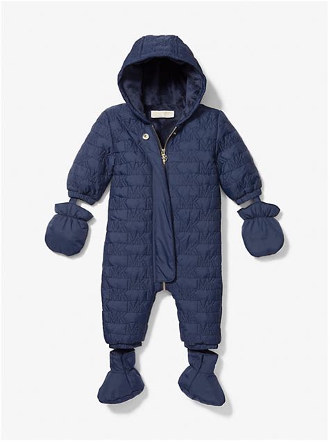 michael kors snowsuit baby|Quilted Signature Logo Baby Snowsuit .